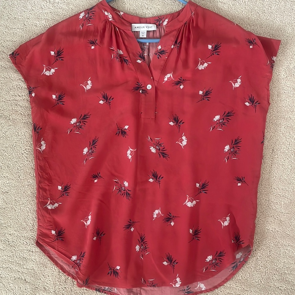 Silk shirt sleeve blouse - Renata from Amour Vert